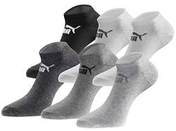 PUMA Sneakersocken 18 Paar Pack Statement Edition - Damen und Herren - Black-White-Anthracite Season - Gr. 47-49 von PUMA