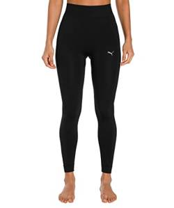 PUMA Studio Foundation Damen Nahtlose Trainingsleggings, Blacks, M von PUMA