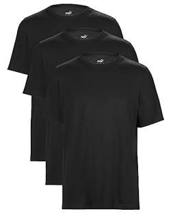 PUMA T-Shirt Herren Statement Deluxe Edition - Baumwolle - 3er Pack - Black - Gr. M von PUMA