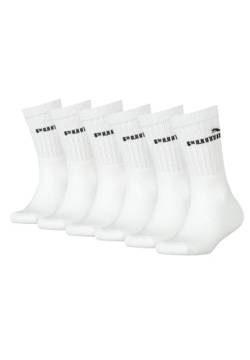 PUMA Tennissocken Crew Kinder Tennis Socken Sportsocken Unisex für Mädchen und Jungen 6 Paar, Farbe:White, Socken & Strümpfe:27-30 von PUMA