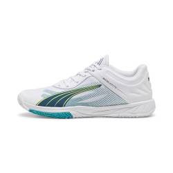 PUMA Unisex Accelerate Turbo Indoor-Pumps, Puma White Ocean Tropic Lime Squeeze, 42 EU von PUMA