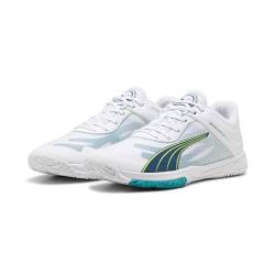 PUMA Unisex Accelerate Turbo Indoor-Pumps, Puma White Ocean Tropic Lime Squeeze, 42.5 EU von PUMA