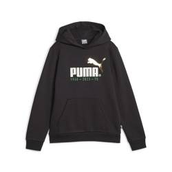 PUMA Unisex Baby Nr. 1 Logo Celebration Hoodie FL B Sweatshirt, schwarz, 128 von PUMA