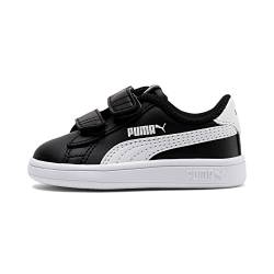 PUMA Unisex Baby Smash v2 L V Inf Sneaker, Schwarz Black White, 20 EU von PUMA