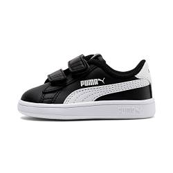 PUMA Unisex Baby Smash v2 L V Inf Sneaker, Schwarz Black White, 22 EU von PUMA
