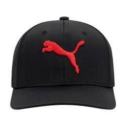 PUMA Unisex-Erwachsene Evercat Mesh Stretch Fit Cap Baseballkappe, Schwarz/Big Red, S/M von PUMA