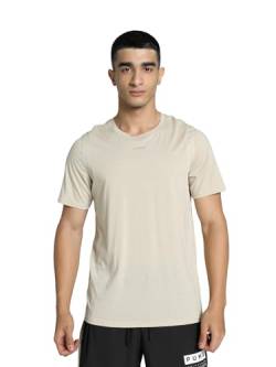 PUMA Unisex Fit Triblend Ultrabreathe Tee T-Shirt, Putty, M von PUMA