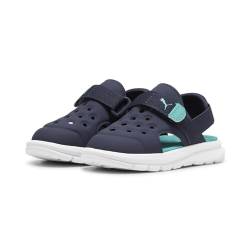 PUMA Unisex Kinder Evolve Sandal Ac Inf Slide-Sandalen, Puma Navy Sparkling Green Puma White, 24 EU von PUMA