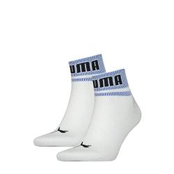 PUMA Unisex New Heritage Quarter Hosiery, White Benjamin Blue, 35/38 von PUMA