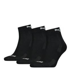 PUMA Unisex Plain Quarter Socken, Schwarz, 47-49 EU, 3er Pack von PUMA