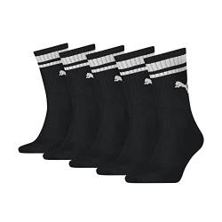 PUMA Unisex Puma Unisex Crew Heritage Stripe (5 Pack) Socks, Schwarz, 39-42 EU von PUMA