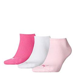 PUMA Unisex Sneaker Trainer Plain Socks Socken (3er Pack), Pink Lady, 39-42 von PUMA