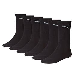 PUMA Unisex Sportsocken Cush Crew 6p Sportsocke, Schwarz, 43-46 EU von PUMA