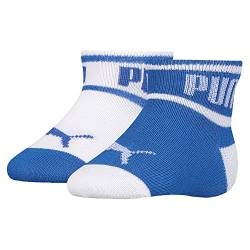 Puma Baby Classic Socken, Weiß/Blau, 19/22 (2er Pack) von PUMA