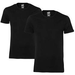 Puma Herren Bodywear Basic T-Shirt 2er Pack, schwarz, L, 652001001 von PUMA