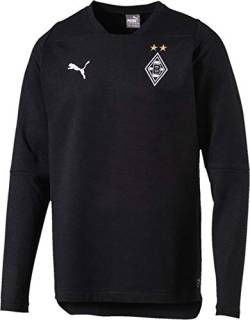 Puma Herren Borussia Mönchengladbach Casuals Sweatshirt, Black, S von PUMA