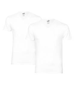 Puma Herren Unterhemd Basic 2P V-Neck, White, 30 (L), 562002001 von PUMA