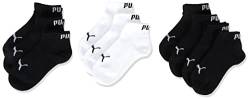 Puma Kinder Quarter Socken, Schwarz/Weiß, 35/38 (10er Pack) von PUMA