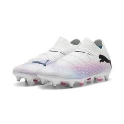 Puma Men Future 7 Pro Mxsg Soccer Shoes, Puma White-Puma Black-Poison Pink, 47 EU von PUMA