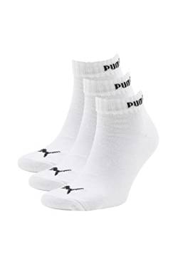 Puma Quarter Socken 3er Pack Quarter, Unisex, weiß, 6-8 von PUMA
