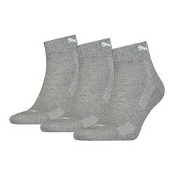 Puma Unisex Quarter Socken, Grau, 39/42 (3er Pack) von PUMA