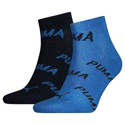Puma Unisex Quarter Socken, Marineblau/Grau/Blau, 39/42 (2er Pack) von PUMA