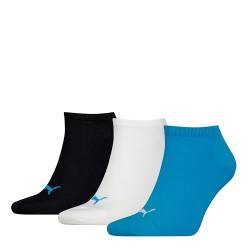 Puma Unisex Sneaker Socken, Blau, 39/42 (3er Pack) von PUMA