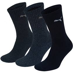 Puma - Unisex Sport Socken 3er Pack, Blau (321 - New Navy), 35-38 von PUMA