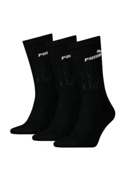 Puma - Unisex Sport Socken 3er Pack, schwarz_200, 43-46 von PUMA
