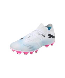 Puma Women Future 7 Match Fg/Ag Wn'S Soccer Shoes, Puma White-Puma Black-Poison Pink, 38 EU von PUMA