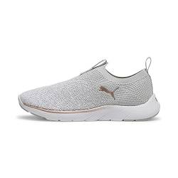 Puma Women Softride Remi Slip-On Knit Wn'S Road Running Shoes, Ash Gray-Puma White-Rose Gold, 41 EU von PUMA