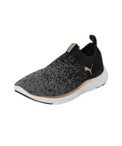 Puma Women Softride Remi Slip-On Knit Wn'S Road Running Shoes, Puma Black-Puma Gold-Cool Dark Gray, 39 EU von PUMA