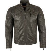 PUNCHBALL Lederjacke PB-501/M 3204-771 Punchball - Herren Echtleder Lederjacke Lammnappa dunkelgrau von PUNCHBALL