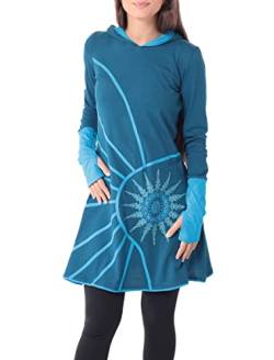 PUREWONDER Alternatives Kleid Kapuzenkleid mit Mandala dr77 Blau XL von PUREWONDER