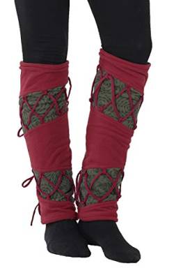 PUREWONDER Damen Stulpen Beinstulpen Fleece Beinwärmer Nr. 4 Rot von PUREWONDER