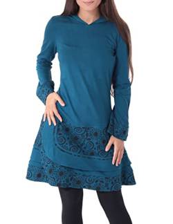 PUREWONDER Kleid aus Baumwolle mit Zipfelkapuze Elfenkleid dr186 Blau L von PUREWONDER