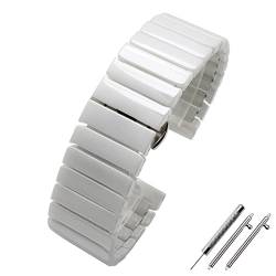 PURYN Smartwatch-Armband, 20 mm, 22 mm, Keramik-Armband für Samsung Gear S2, S3, S4, Ersatzband für Huawei Watch 2 Pro GT2 Magic Bands, 18 mm, Achat von PURYN