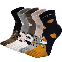 PUTUO Zehensocken Damen Finger Socken: Sneaker Socken aus Baumwolle mit Fünf Zehen für Sport Laufende Freizeit 5 Paare von PUTUO