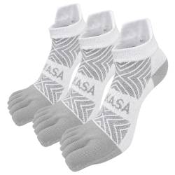 PUTUO Zehensocken für Herren Sneaker Socken: Cool Max Laufsocken Männer Kurz Sportsocken Atmungsaktiv Wandersocken Anti Blasen Sneakersocken Trekkingsocken Herrensocken 3 Paar 39-42 von PUTUO