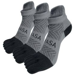 PUTUO Zehensocken für Herren Sneaker Socken: Cool Max Laufsocken Männer Kurz Sportsocken Atmungsaktiv Wandersocken Anti Blasen Sneakersocken Trekkingsocken Herrensocken 3 Paar 39-42 von PUTUO