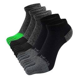 PUTUO Zehensocken für Herren Sneaker Socken: Laufsocken aus Baumwolle Männer Kurz Sportsocken Atmungsaktiv Wandersocken Anti Blasen Sneakersocken Trekkingsocken Herrensocken 5 Paar 39-42 von PUTUO