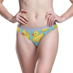 PUXUQU Damen Boxer Slips Höschen Süß Gelb Ente Low Rise Unterwäsche Bikini Slips Basic Pants von PUXUQU