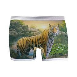 PUXUQU Damen Boxershorts Panties Tier Tiger Unterwäsche Unterhosen Pants von PUXUQU