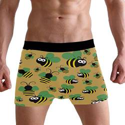 PUXUQU Herren Boxershorts Süß Biene Muster Unterhosen Männer Herrenunterwäsche Unterwäsche von PUXUQU