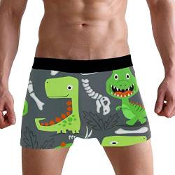 PUXUQU Herren Boxershorts Süß Dinosaurier Karikatur Unterhosen Männer Herrenunterwäsche Unterwäsche von PUXUQU