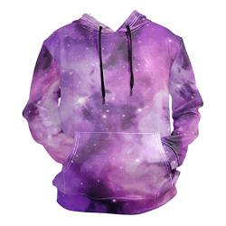 PUXUQU Herren Hoodie Sweatshirt Galaxis Weltraum Star Universum Langarm Pullover Hooded Hoody mit Taschen von PUXUQU