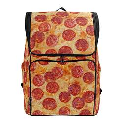 PUXUQU Pizza Muster schulrucksack Tagesrucksack Reisetasche Daypack Laptoptasche Bookbag Reise Umhängetasche für Kinder Damen Herren von PUXUQU