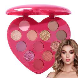 Lidschatten-Make-up-Palette - Matte Glitzer-Make-up-Palette,Make-up-Lidschatten in natürlichen Farben, leuchtende Augen-Make-up-Palette für Frauen und Mädchen, Geburtstagsgeschenke Pw tools von PW TOOLS