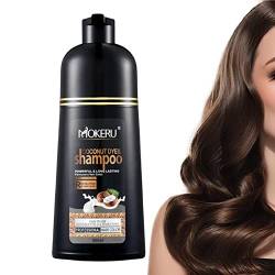 Schwarzes Haarfärbe-Shampoo - 500 ml Coconut Dye Shampoo für graues Haar für Männer und Frauen - Kräuterformel, die nicht verblasst, nicht klebende Kopfhaut, schnell wirkendes schwarzes Pw tools von PW TOOLS