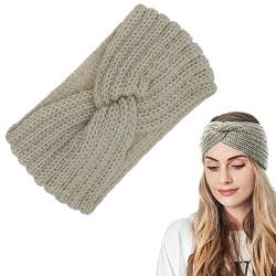 Stirnband Damen Winter Stirnband Mädchen Haarband Damen Gestrickte Headband Stirnband mit Knoten Kopftuch Damen für Frauen Winter Headwrap Ohrenwärmer für Make up Yoga SPA von PW TOOLS